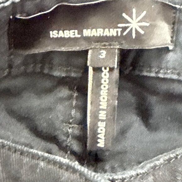 Isabel Marant Women’s Black Cotton-Elastane Embroidered Skinny Jeans Size 3 - Picture 9 of 10